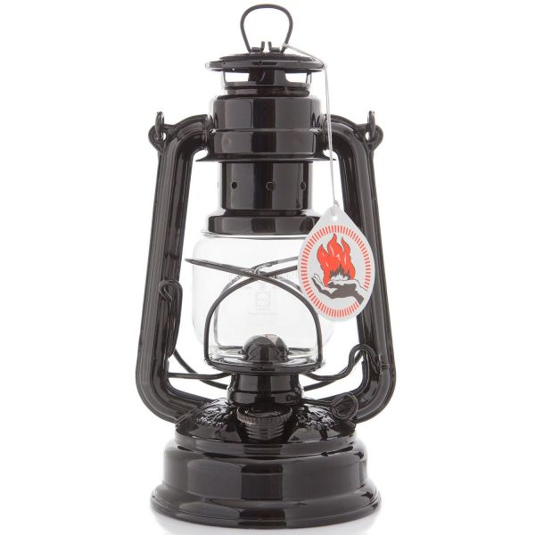 Feuerhand Baby Special 276 Schwarz-Gelb | Sturmlaterne mit Reflektorschirm & gelbem Brenner